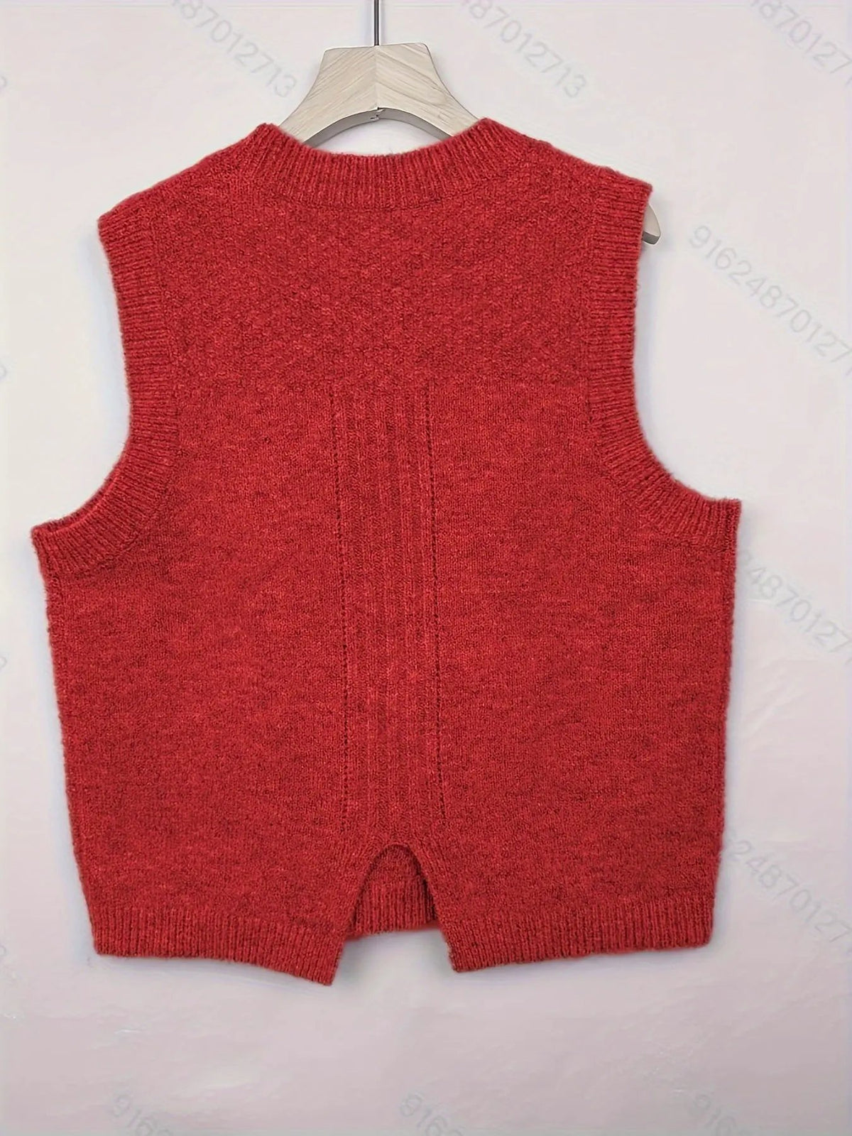 Women's Cable-Knit Sleeveless Vest / Collared Style-Women's Sweaters-Bellmaren-Yellowish-Brown-S-My Store