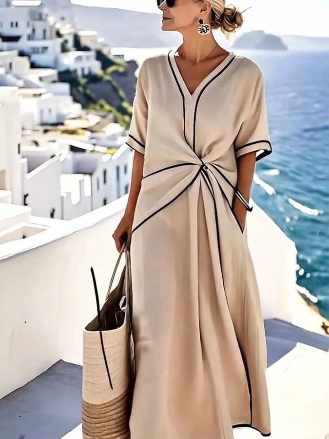 Elin | Summer striped dress by Bellmaren