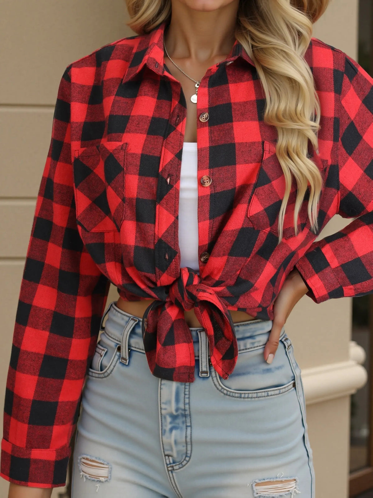 Everly | Relaxed Buffalo Check Shirt by My Store
