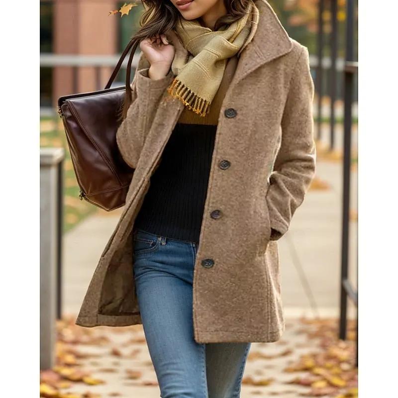 Rosalind | Timeless Turndown Collar Coat by Bellmaren