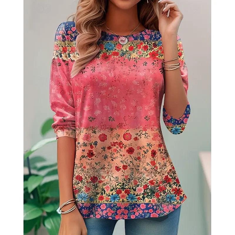 Miriam | Floral Long-Sleeve Top by Bellmaren