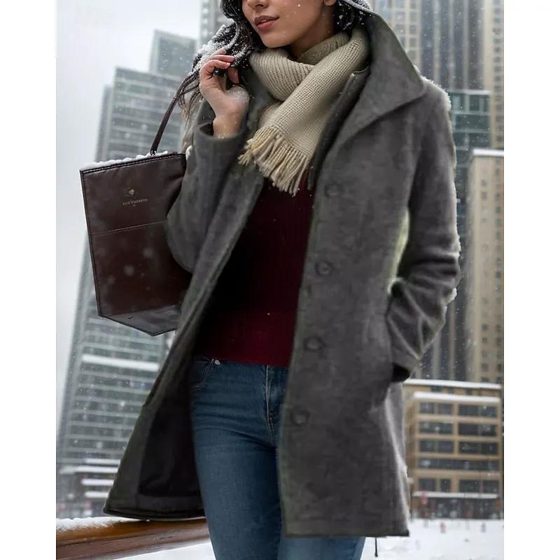 Rosalind | Timeless Turndown Collar Coat by Bellmaren