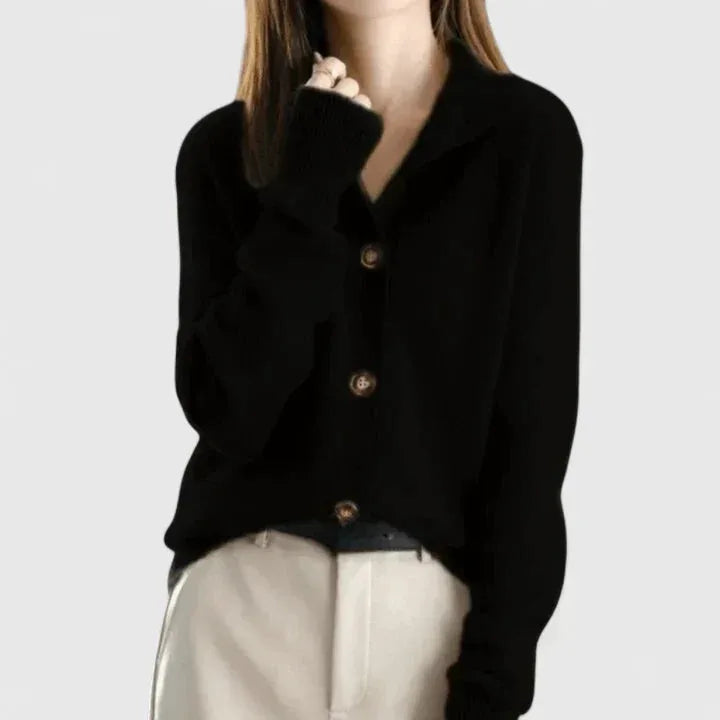 Adele | Refined Collared Cardigan by Bellmaren