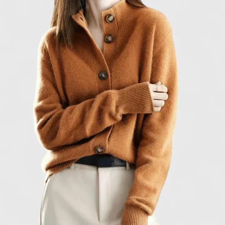Adele | Refined Collared Cardigan by Bellmaren