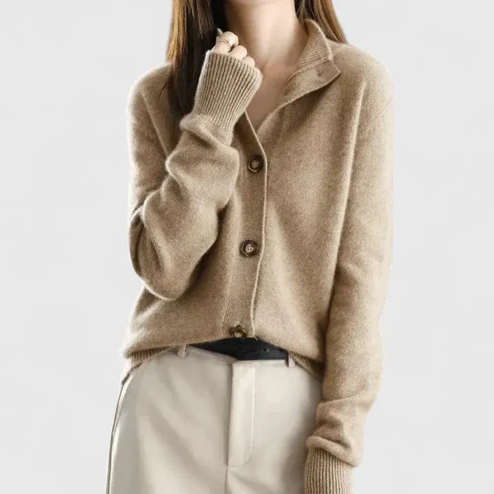 Adele | Refined Collared Cardigan by Bellmaren
