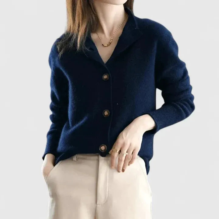 Adele | Refined Collared Cardigan by Bellmaren