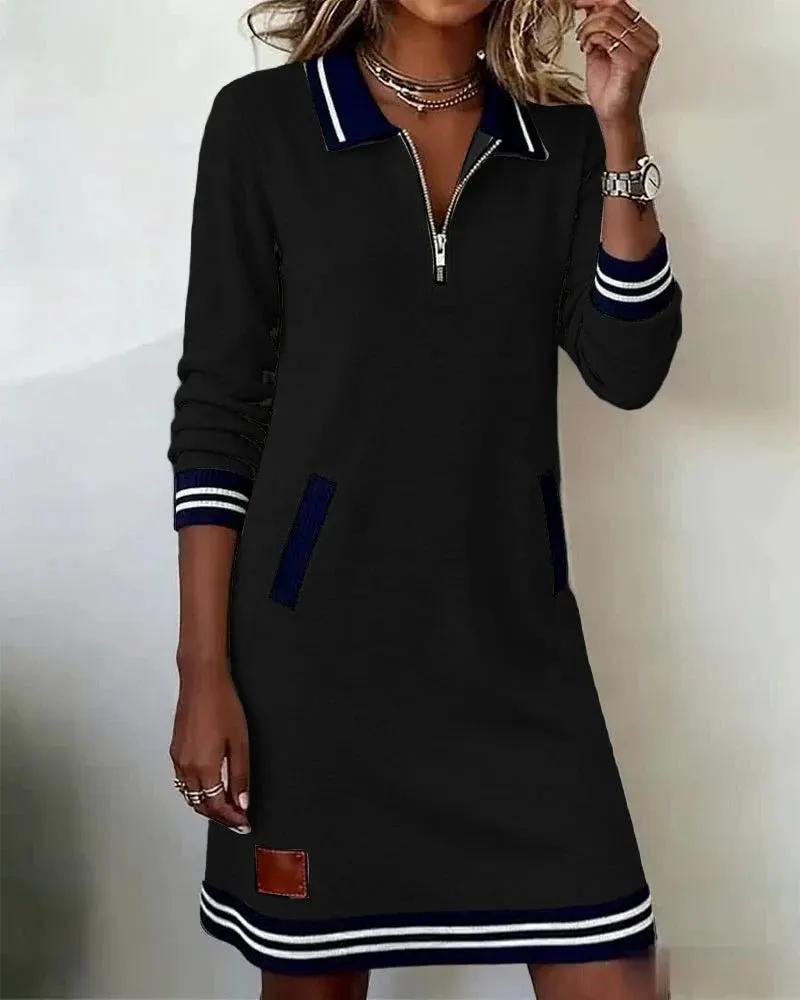 Adeline | Chic Long Sleeve Collar Dress by My Store
