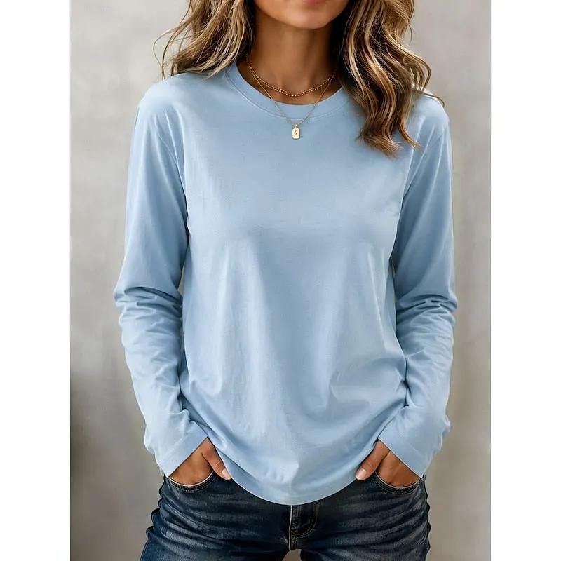 Rachel | Classic Long Sleeve Crew Neck Top by Bellmaren