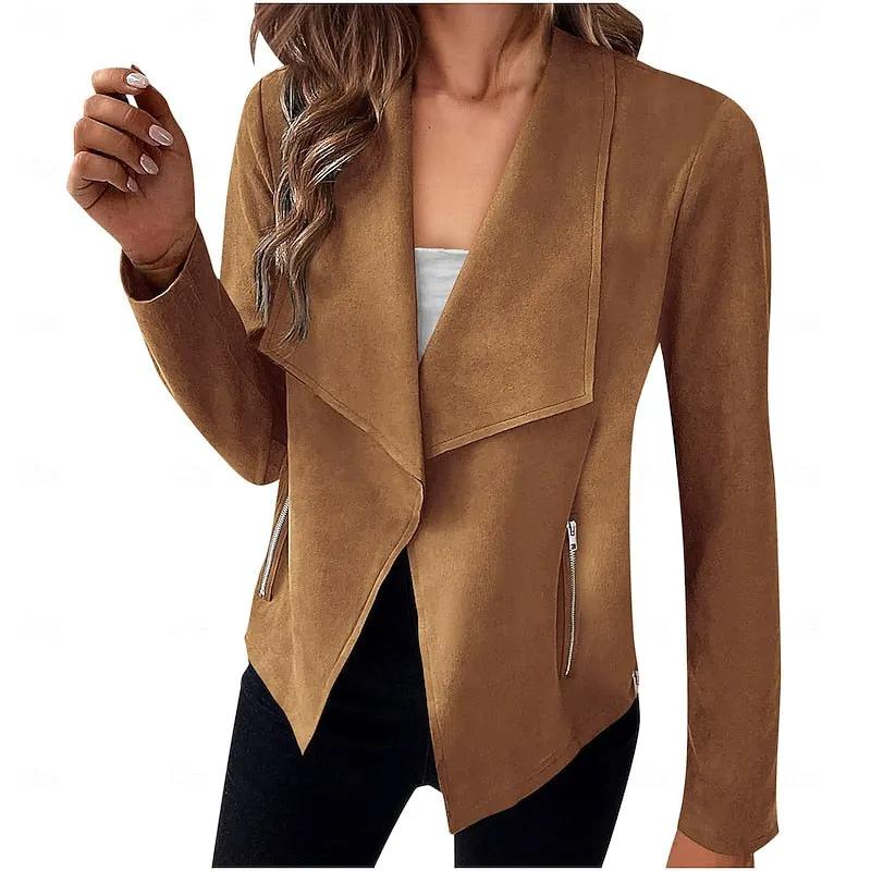 Elaine | Draped Open-Front Jacket by My Store
