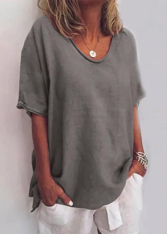 Women's Relaxed Fit Blouse with Soft Breathable Fabric by Bellmaren