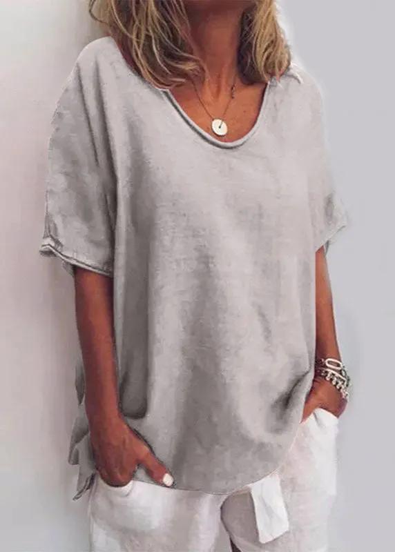 Women's Relaxed Fit Blouse with Soft Breathable Fabric by Bellmaren