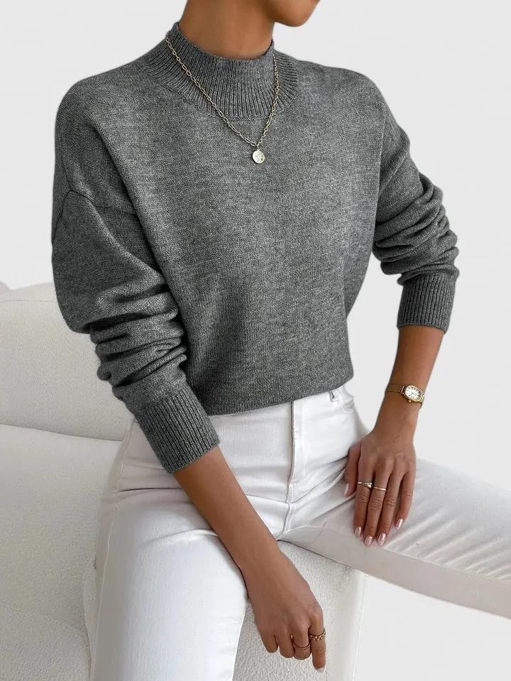 Wren | Elegant Mock-Neck Sweater by My Store