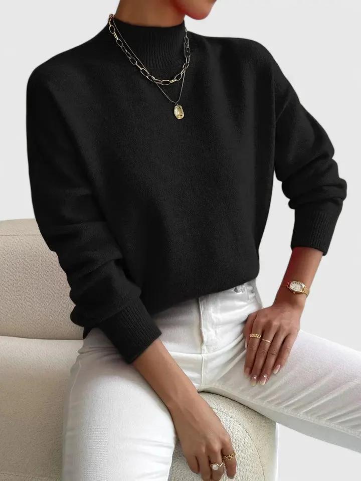 Wren | Elegant Mock-Neck Sweater by My Store