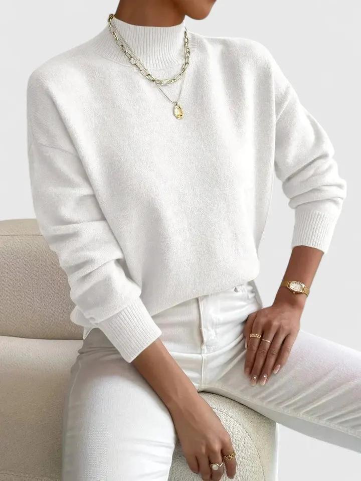 Wren | Elegant Mock-Neck Sweater by My Store