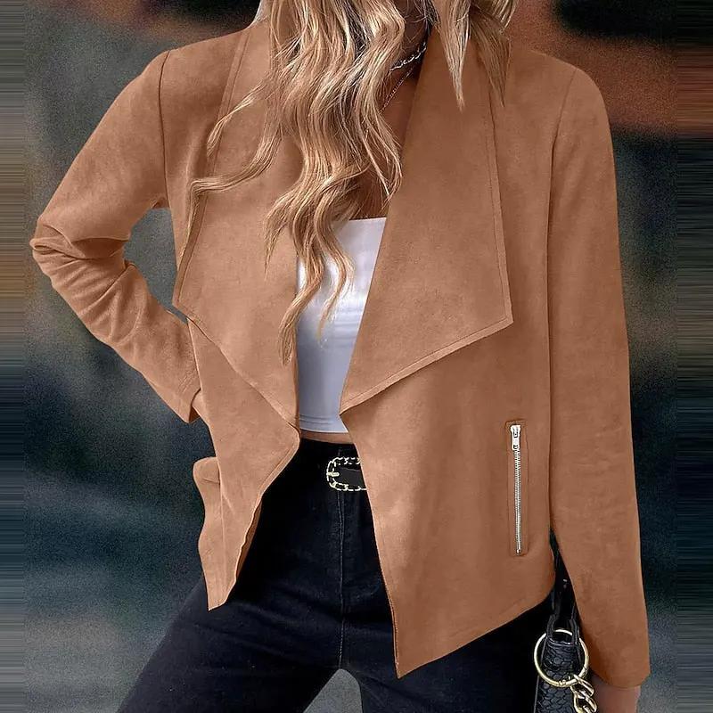Elaine | Draped Open-Front Jacket by My Store