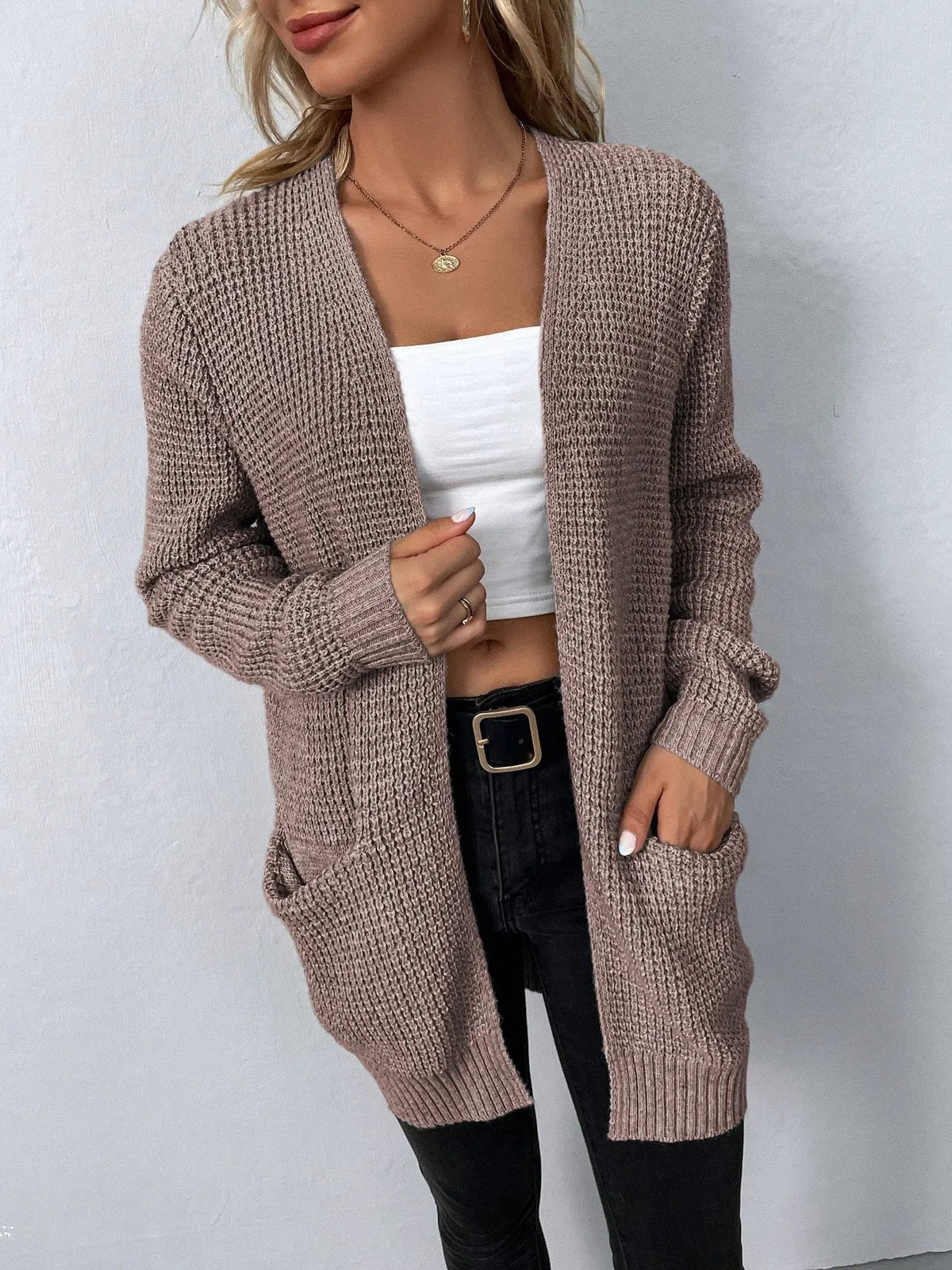 Gloria | Relaxed Open-Front Cardigan by My Store