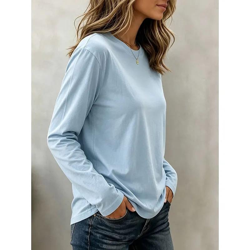 Rachel | Classic Long Sleeve Crew Neck Top by Bellmaren