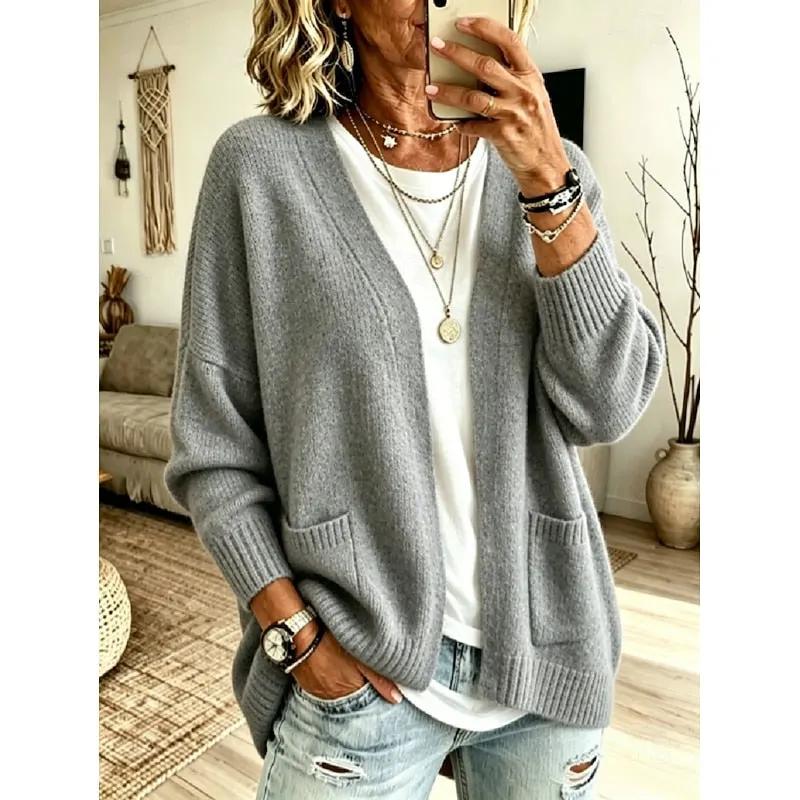 Iris | Relaxed Open-Front Cardigan by My Store