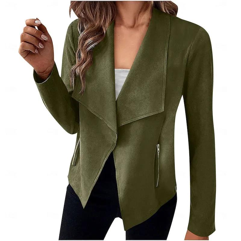 Elaine | Draped Open-Front Jacket by My Store