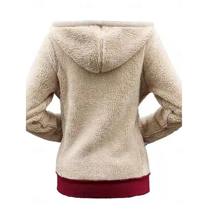Women's Hooded Zip Jacket with Soft Plush Lining-Women's Coats & Jackets-Bellmaren-Black-M-My Store