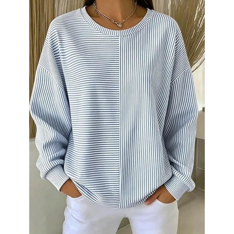 Corinna | Relaxed Striped Sweatshirt by Bellmaren