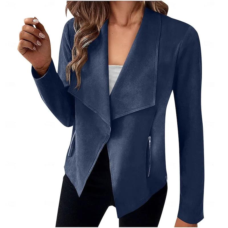 Elaine | Draped Open-Front Jacket by My Store
