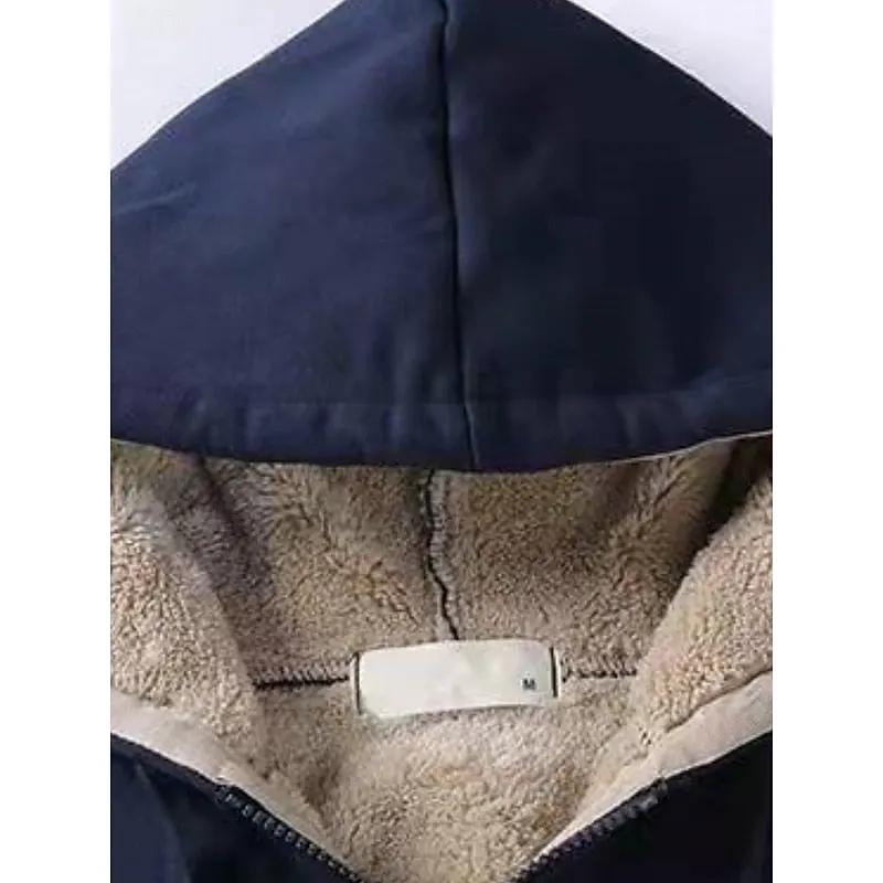 Women's Hooded Zip Jacket with Soft Plush Lining-Women's Coats & Jackets-Bellmaren-Black-M-My Store