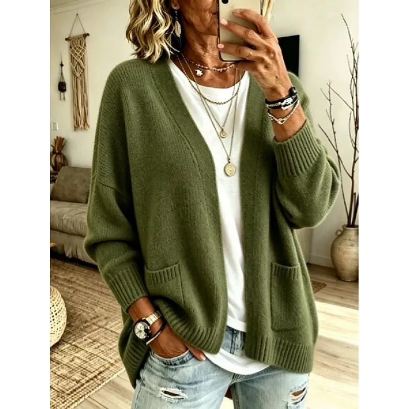 Iris | Relaxed Open-Front Cardigan by My Store
