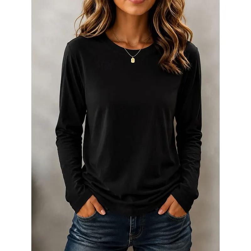 Rachel | Classic Long Sleeve Crew Neck Top by Bellmaren