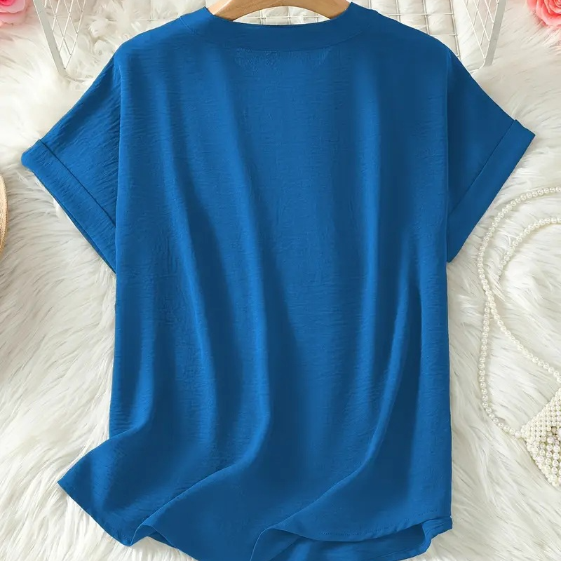 Daniela | Stylish Mid Sleeve V-Neck Blouse by My Store