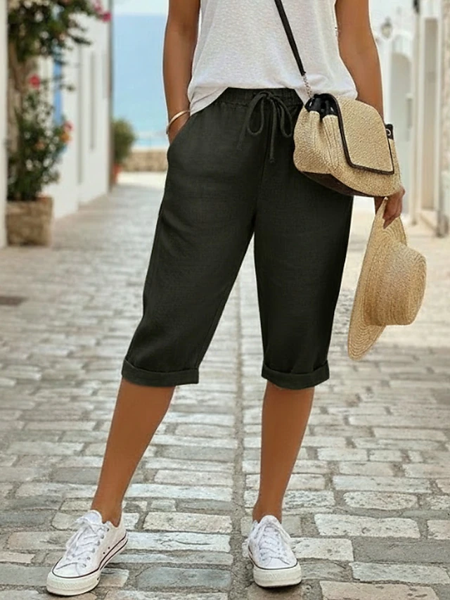 Marlowe | Relaxed Drawstring Capris by My Store