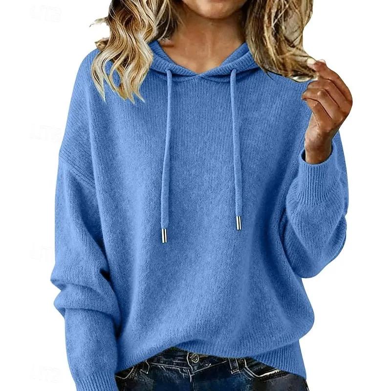 Delphine | Relaxed Hooded Knit Sweater by My Store