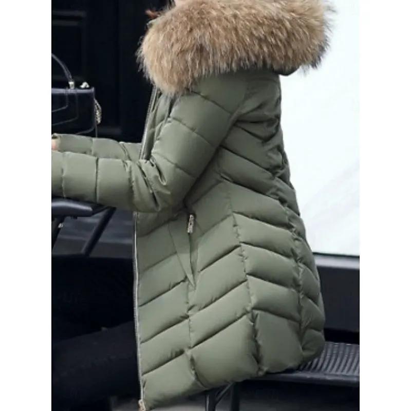 Women's Hooded Quilted Winter Parka With Side Pockets-Women's Coats & Jackets-Bellmaren-Wine-M-My Store
