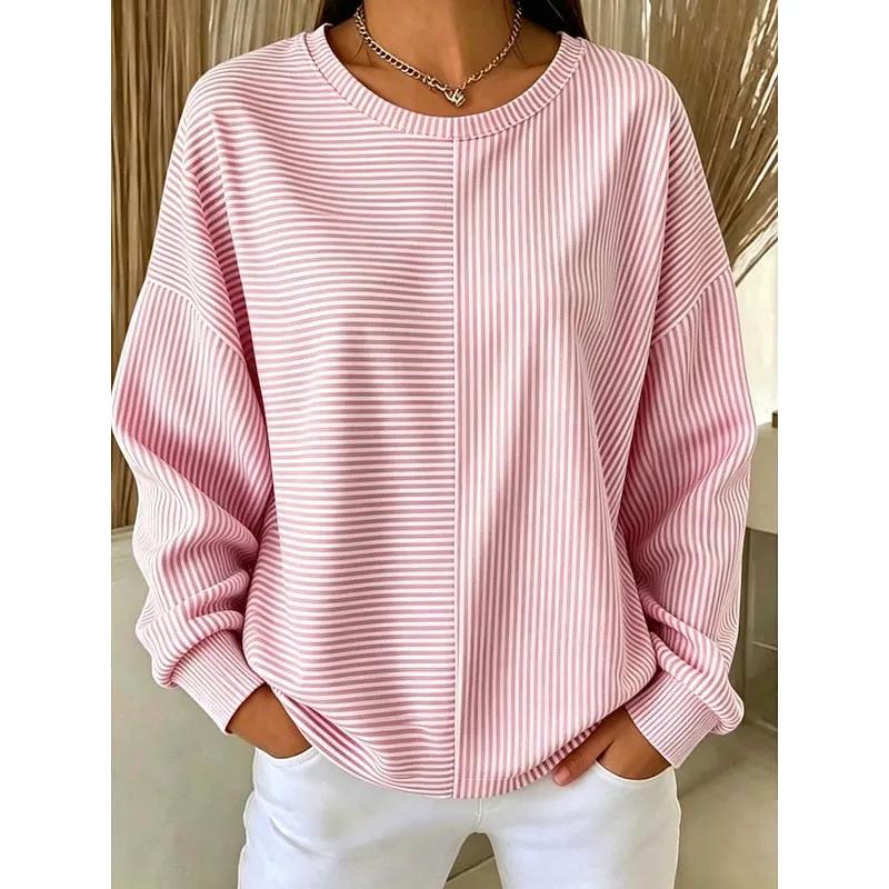 Corinna | Relaxed Striped Sweatshirt by Bellmaren