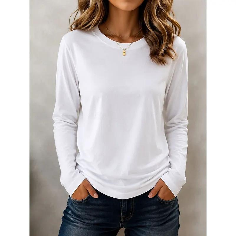 Rachel | Classic Long Sleeve Crew Neck Top by Bellmaren