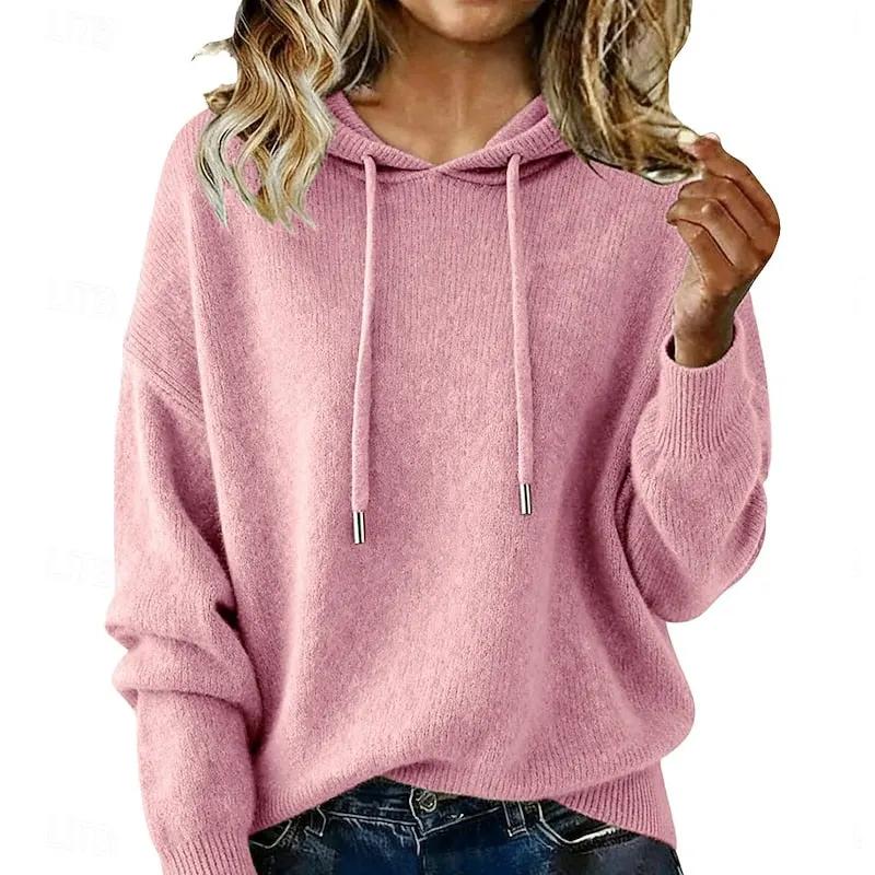 Delphine | Relaxed Hooded Knit Sweater by My Store