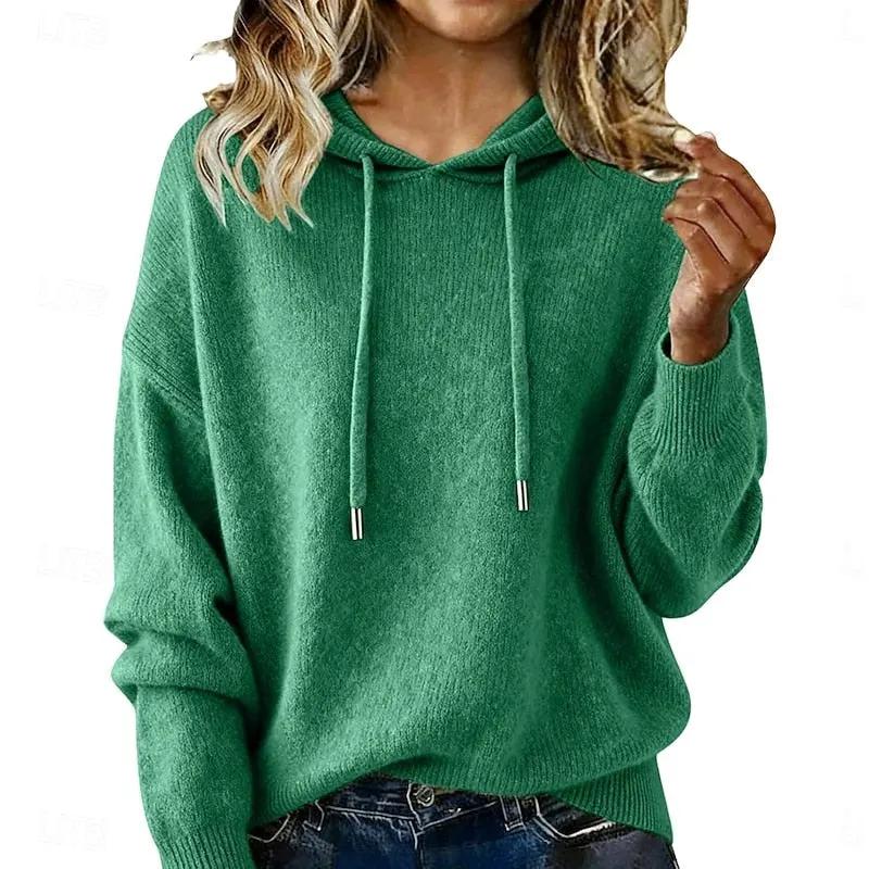 Delphine | Relaxed Hooded Knit Sweater by My Store