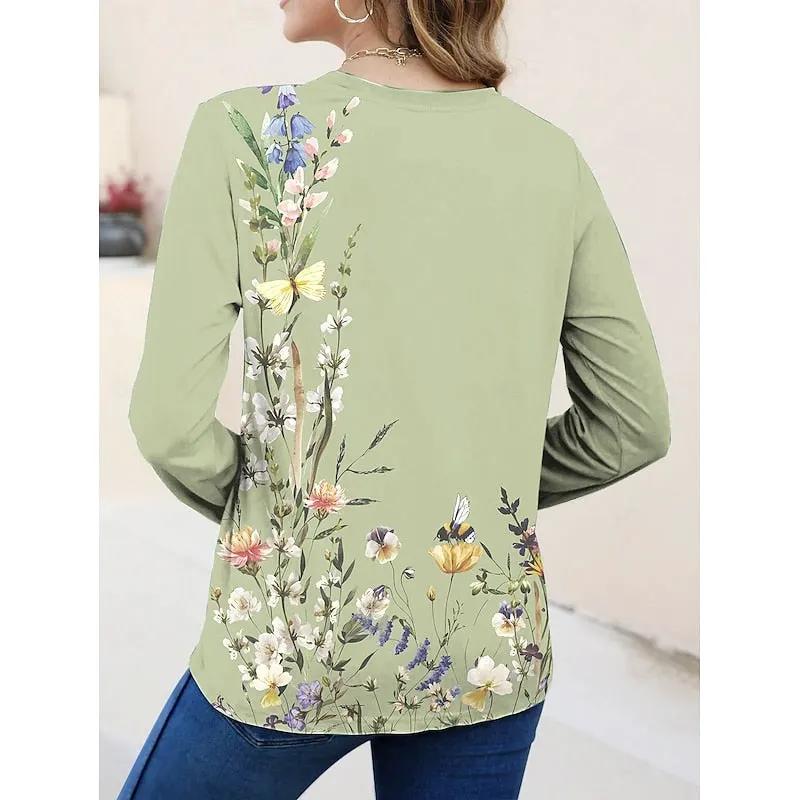 Miriam | Floral Long-Sleeve Top by Bellmaren
